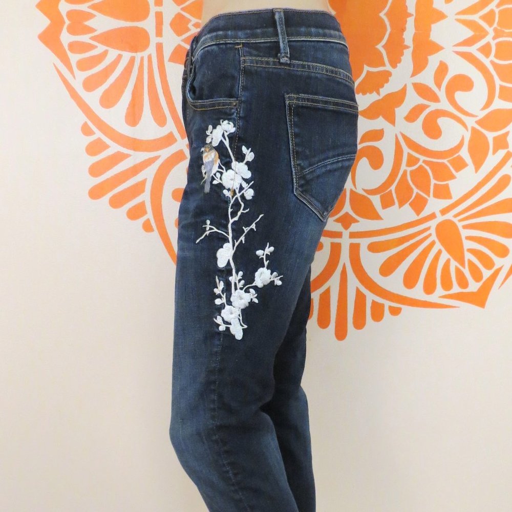 Driftwood Sundance Embroidered Floral Skinny Jeans - Picture 2 of 5